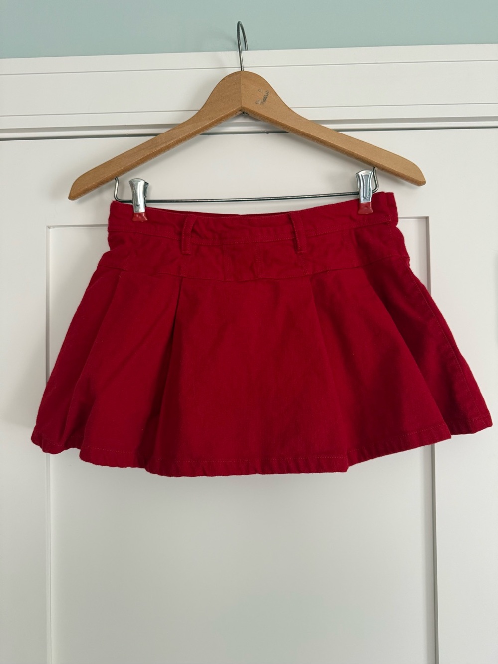 Free People Micro Skort Red Salsa Women’s Size 4 - Picture 2 of 9